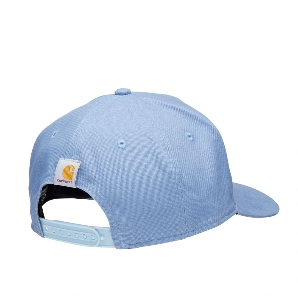 NWT Carhartt Mountain Patch Blue Canvas Flat Brim Hat